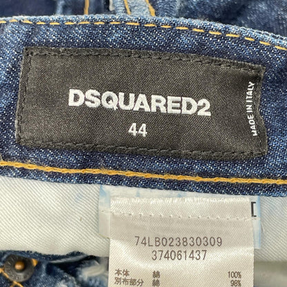 DSQUARED2 KENNY TWIST Distressed Skinny Jeans Indigo Size 44