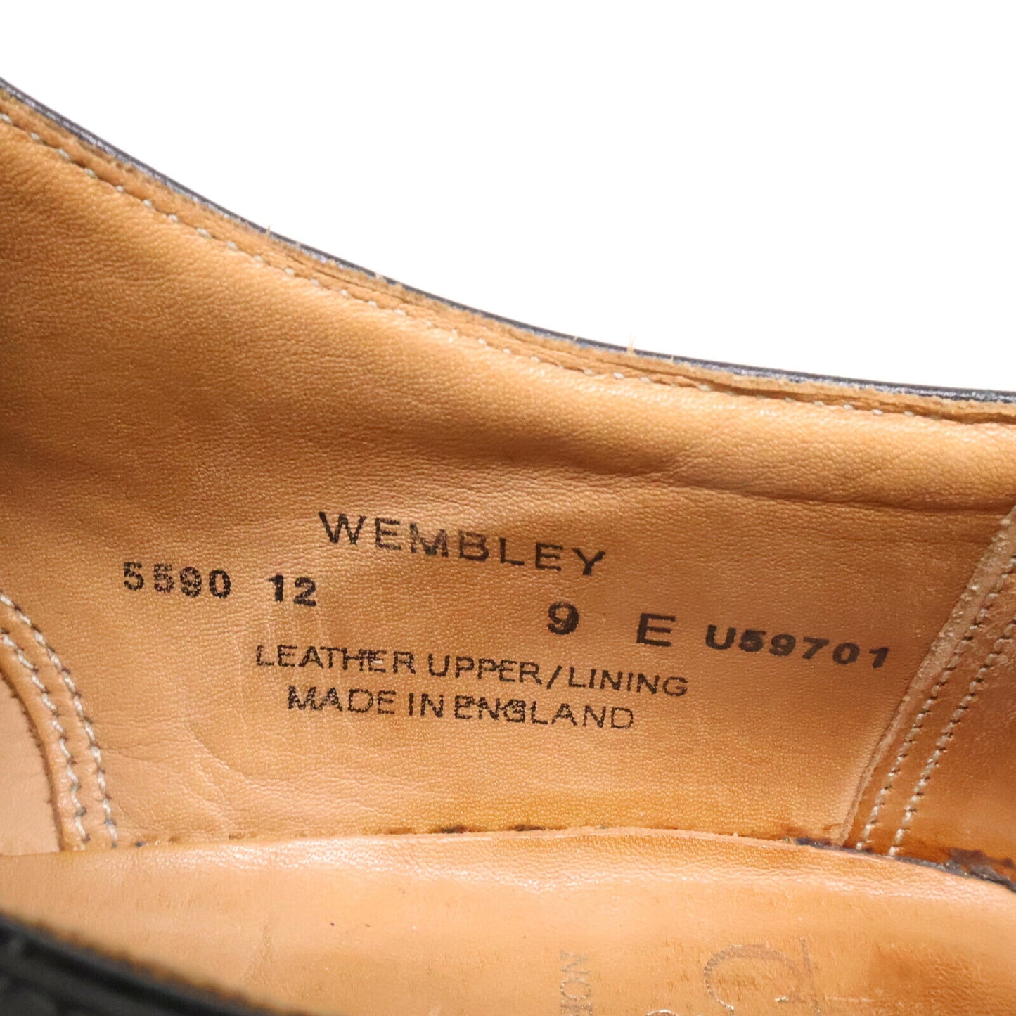 Crockett&Jones WEMBLEY Plain Toe Leather Black Sneakers Size 9E