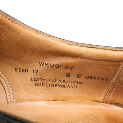 Crockett&Jones WEMBLEY Plain Toe Leather Black Sneakers Size 9E