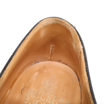 Crockett&Jones WEMBLEY Plain Toe Leather Black Sneakers Size 9E
