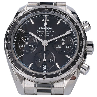 OMEGA Speedmaster 38 Co-Axial Chrono Auto Watch Black Dial