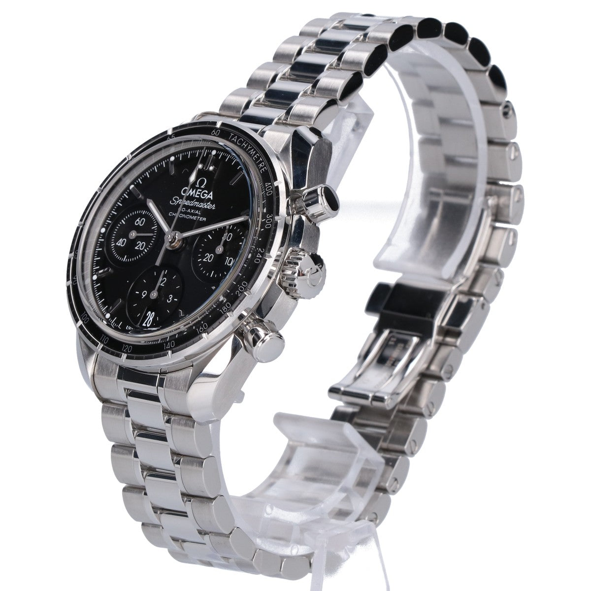 OMEGA Speedmaster 38 Co-Axial Chrono Auto Watch Black Dial