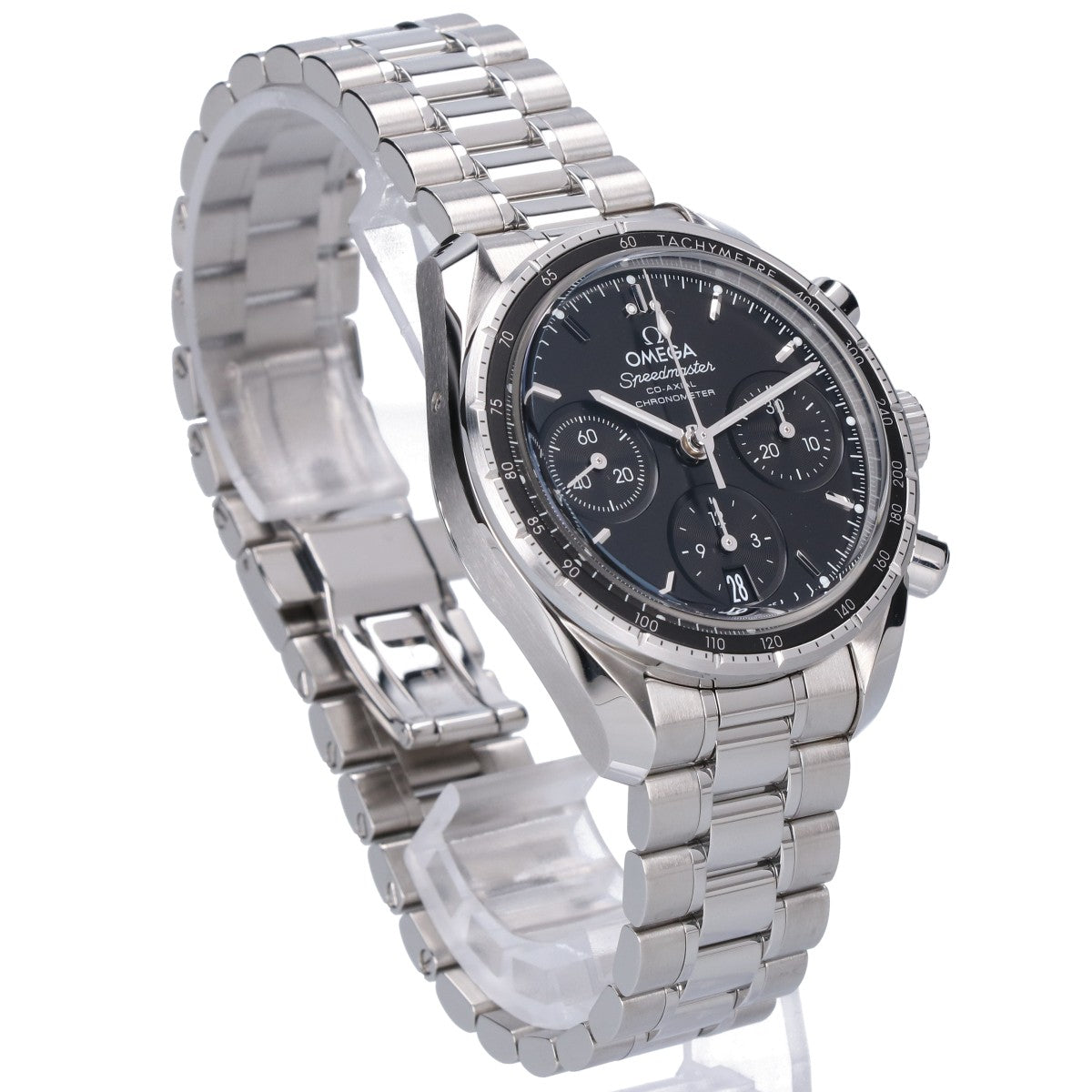 OMEGA Speedmaster 38 Co-Axial Chrono Auto Watch Black Dial