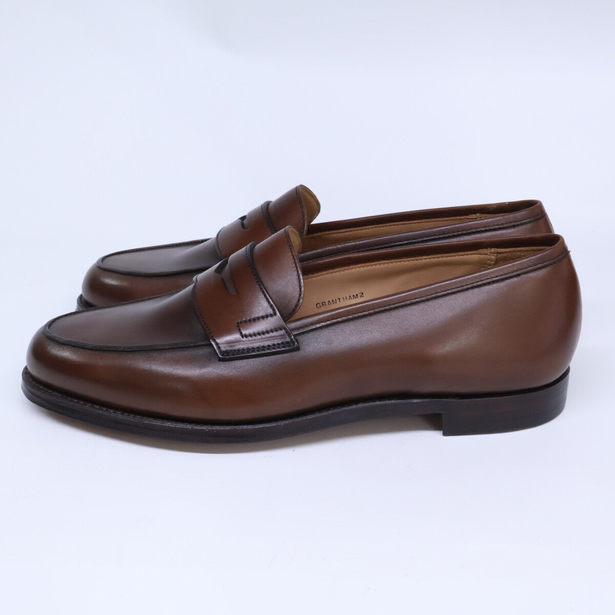 Crockett&Jones Grantham 2 Burnished Loafers Brown Size UK 8