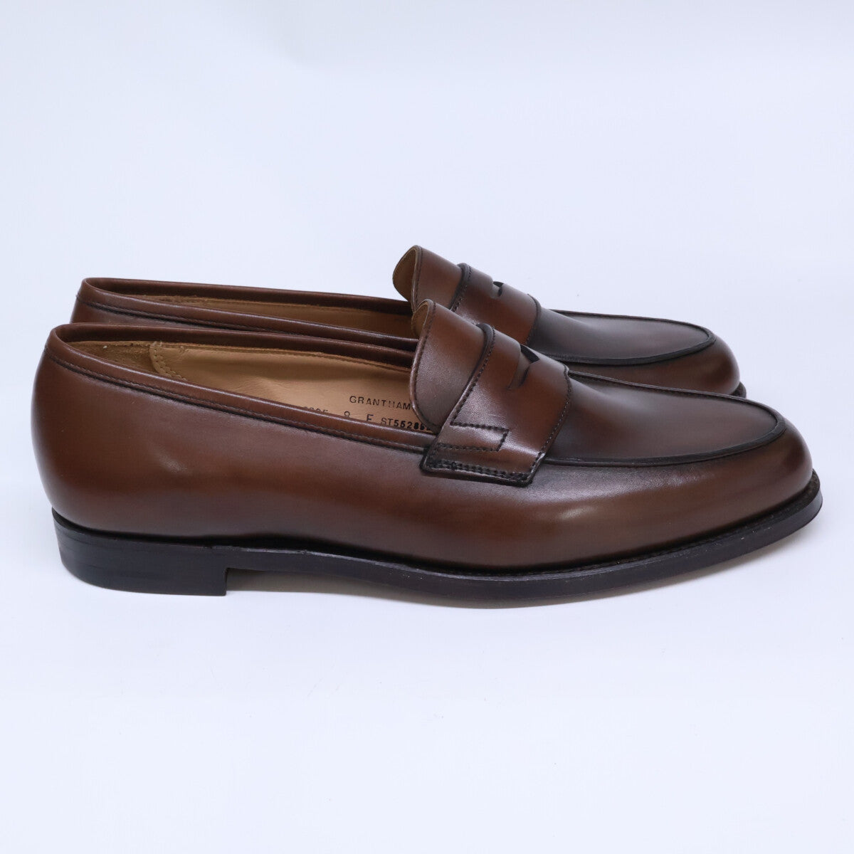 Crockett&Jones Grantham 2 Burnished Loafers Brown Size UK 8