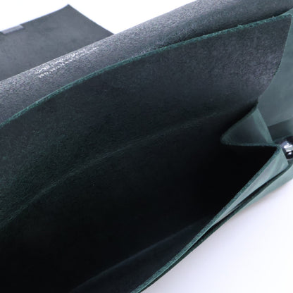 Shosa Basic Long Leather Wallet Green Size ONE SIZE