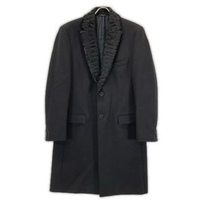 FENDI Wool Cashmere Chester Coat Black Size 50