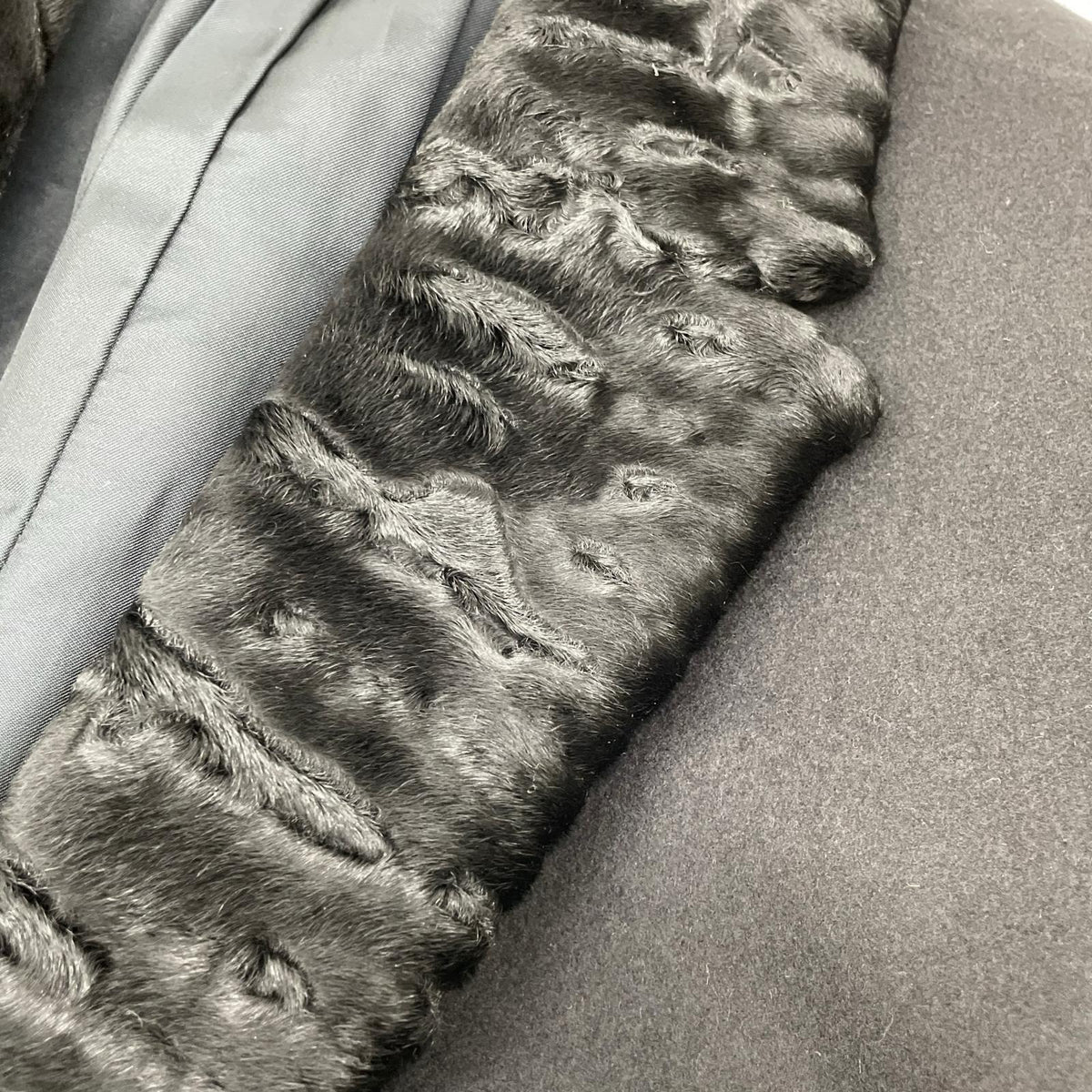 FENDI Wool Cashmere Chester Coat Black Size 50