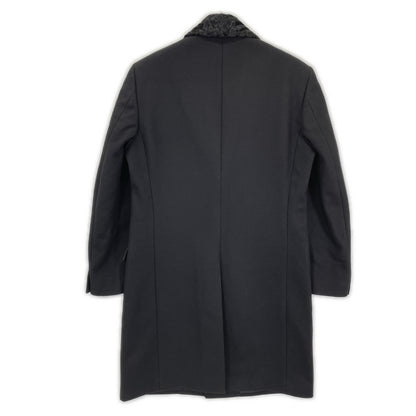 FENDI Wool Cashmere Chester Coat Black Size 50