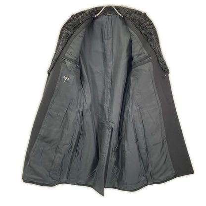 FENDI Wool Cashmere Chester Coat Black Size 50