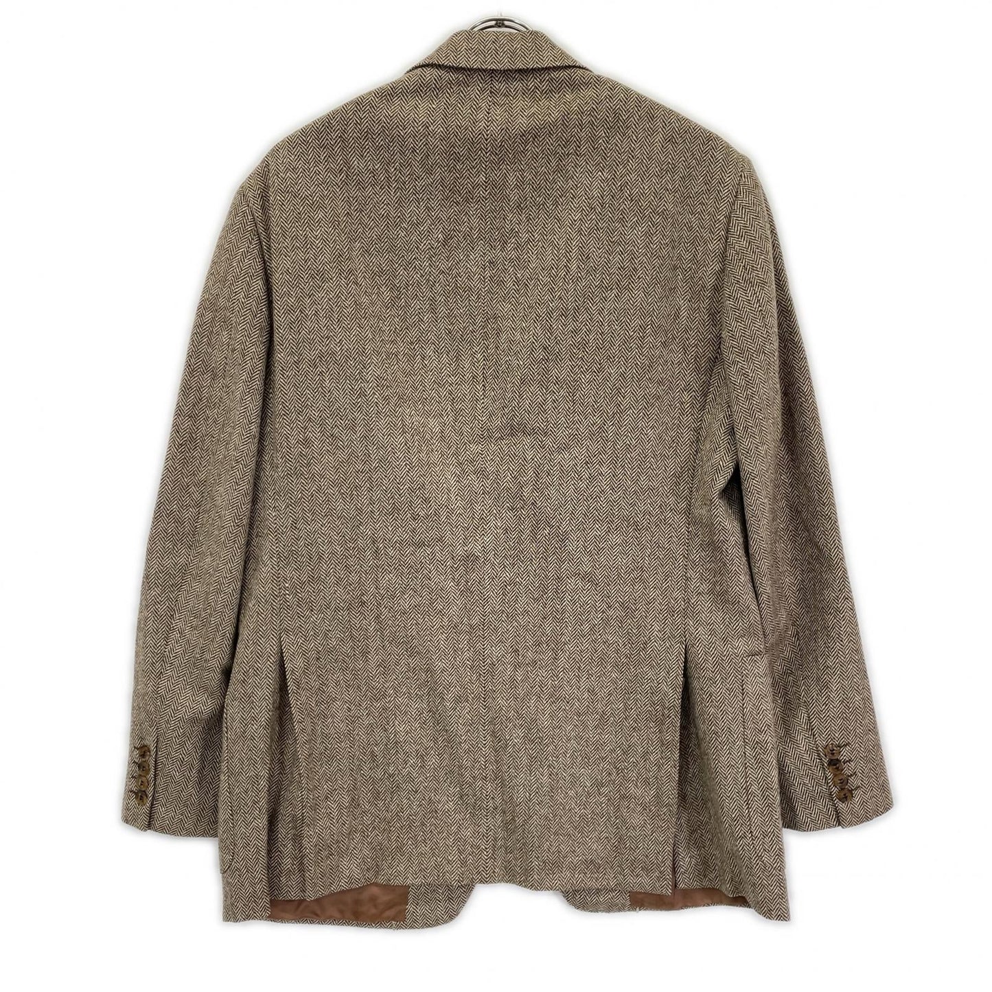 Belvest Wool x Cashmere Herringbone Tweed Brown Vest Size 50
