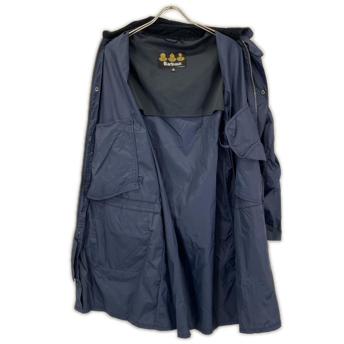 Barbour SL Border Nylon Coat Navy Size 38