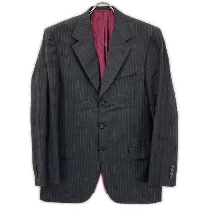 Brioni Pinstripe 3B Wool Blazer Black Size 50