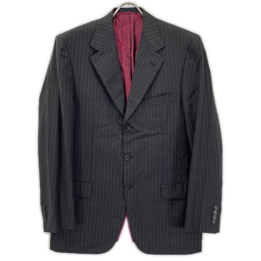 Brioni Pinstripe 3B Wool Blazer Black Size 50