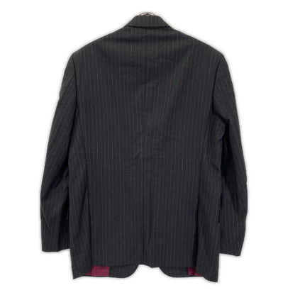 Brioni Pinstripe 3B Wool Blazer Black Size 50