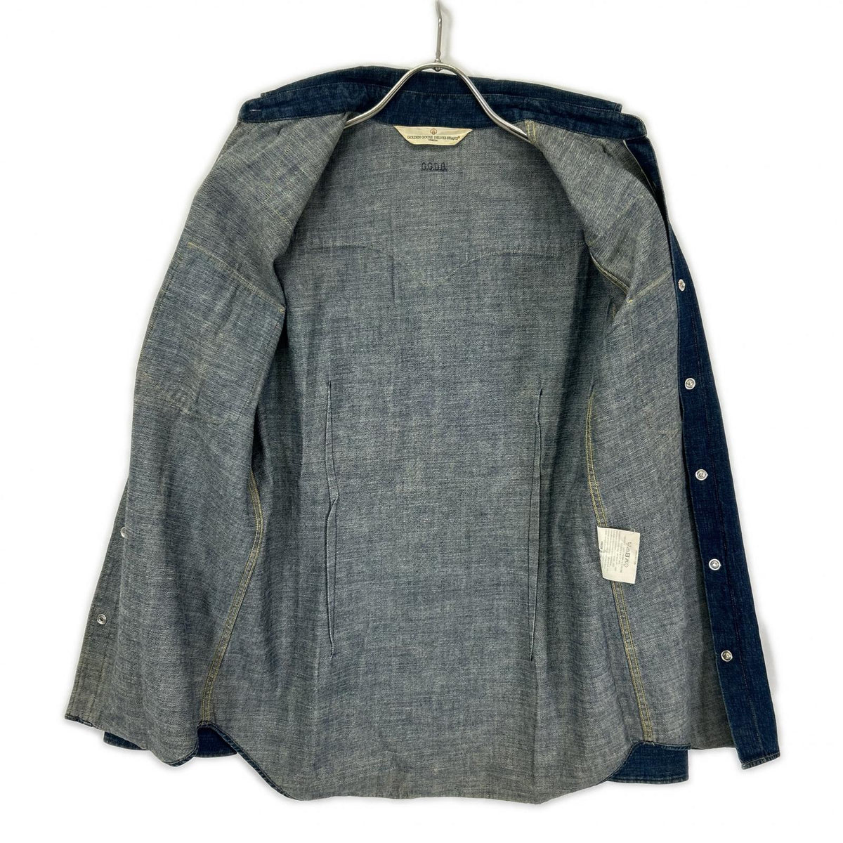 GOLDEN GOOSE G23D021 Indigo Button-Down Shirt Blue Size XS