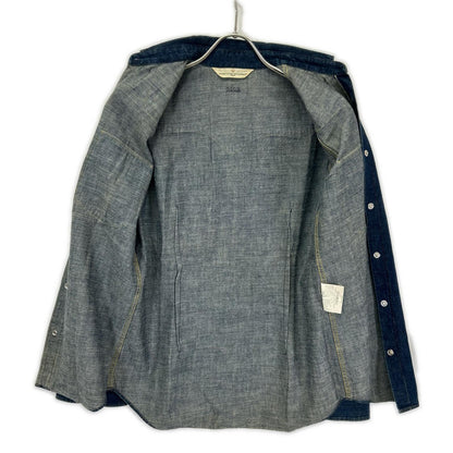 GOLDEN GOOSE G23D021 Indigo Button-Down Shirt Blue Size XS
