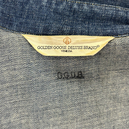 GOLDEN GOOSE G23D021 Indigo Button-Down Shirt Blue Size XS
