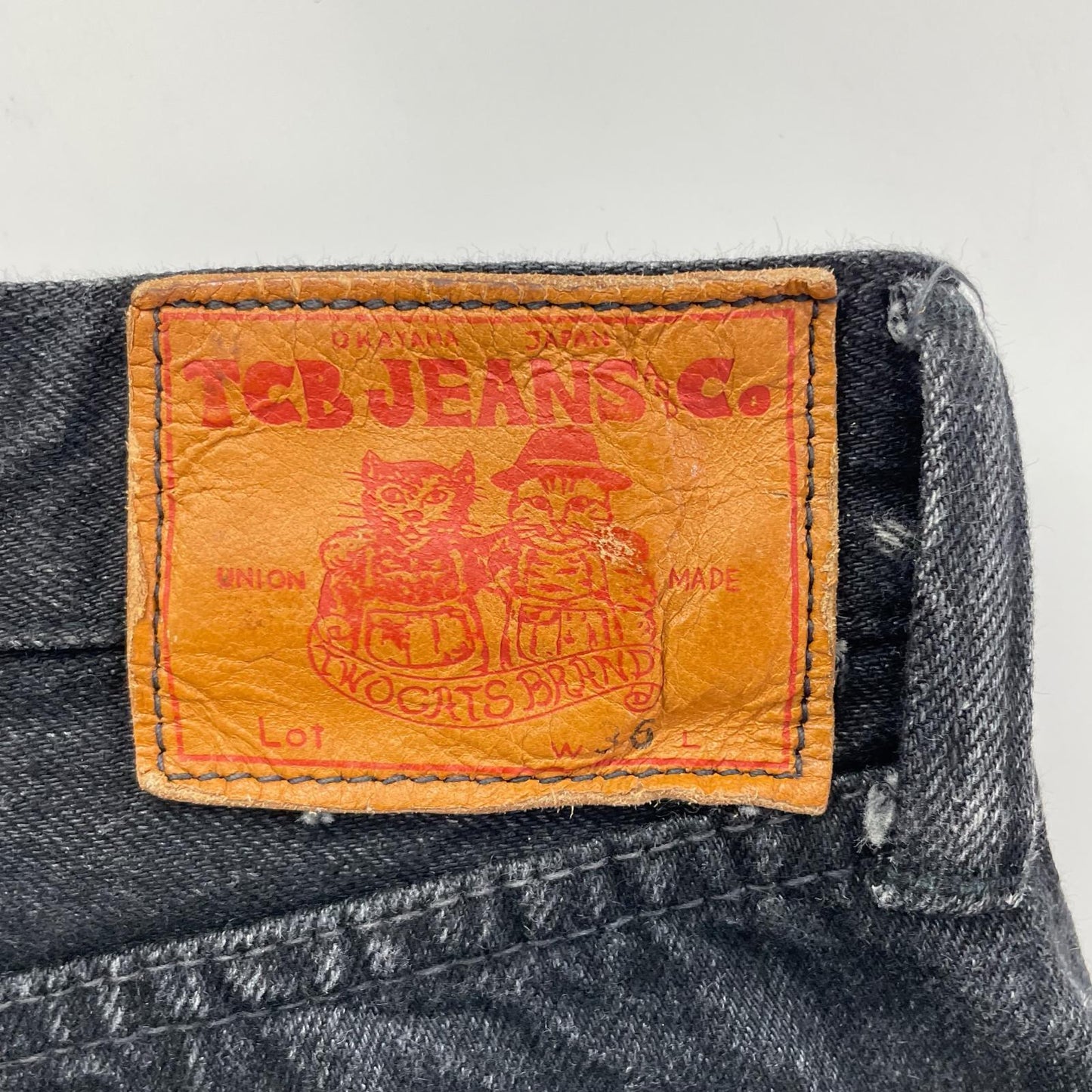 TCB JEANS&CO. WWII Black Flannel Jeans Size 36