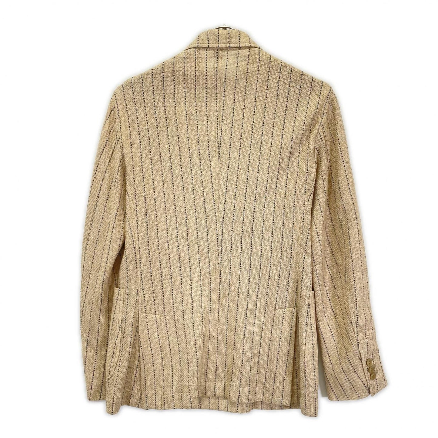THE GIGI Linen ZIGGY MI Striped DB Blazer Size 44
