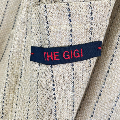 THE GIGI Linen ZIGGY MI Striped DB Blazer Size 44