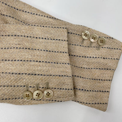 THE GIGI Linen ZIGGY MI Striped DB Blazer Size 44
