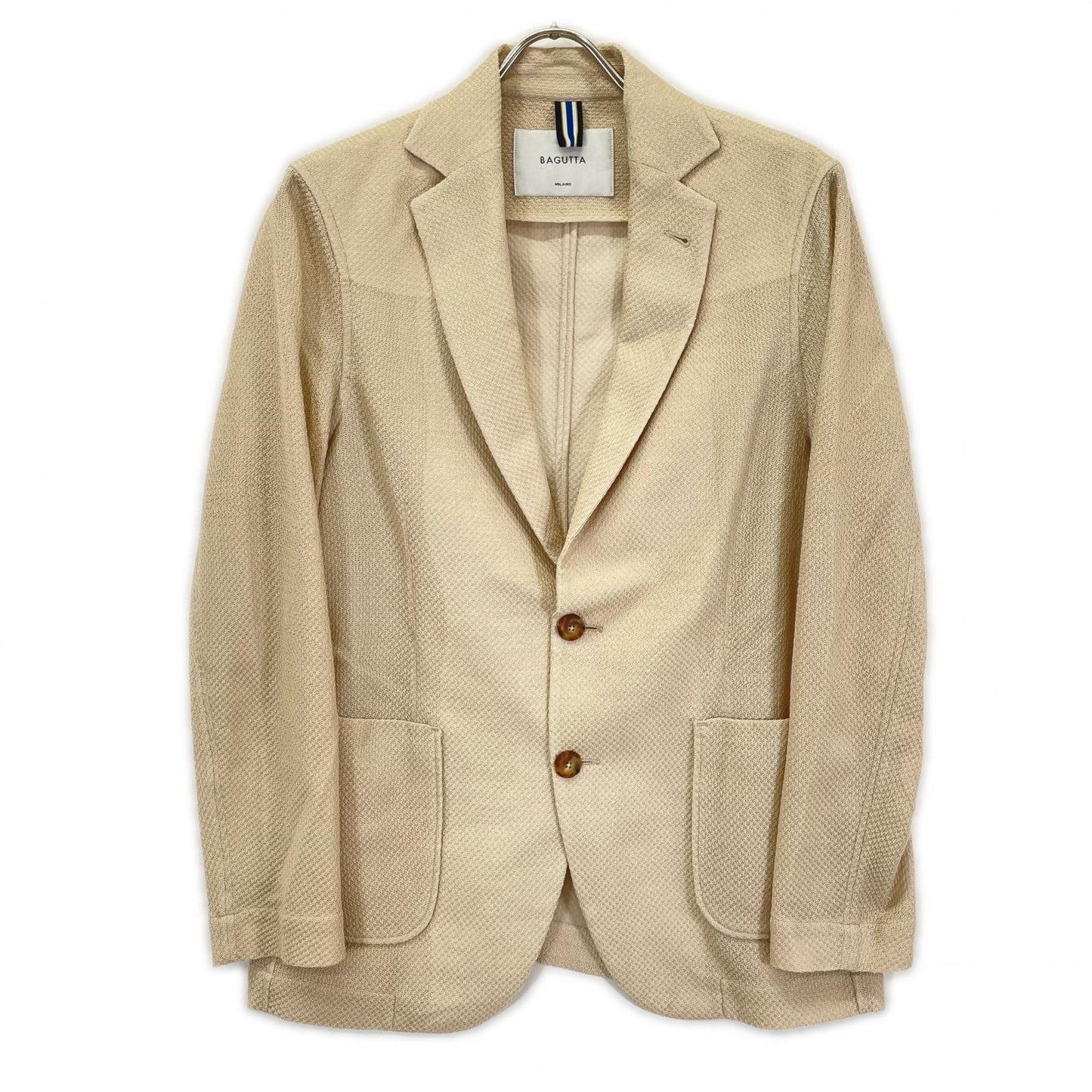 Bagutta Light Beige Cotton 6B DB Jacket Size 46