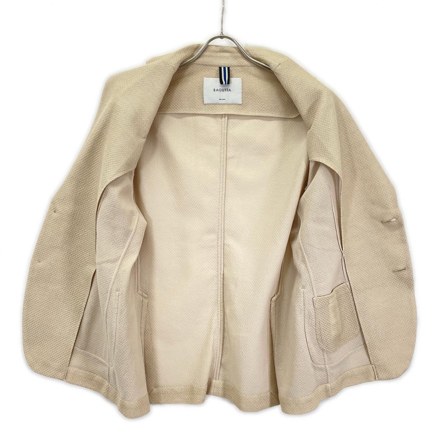 Bagutta Light Beige Cotton 6B DB Jacket Size 46