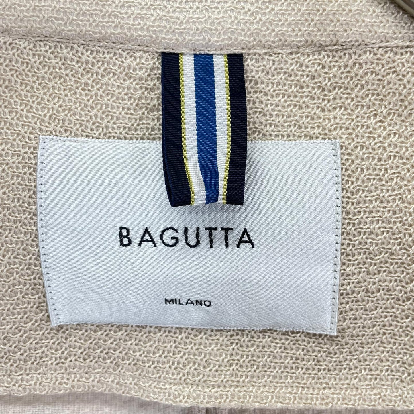 Bagutta Light Beige Cotton 6B DB Jacket Size 46