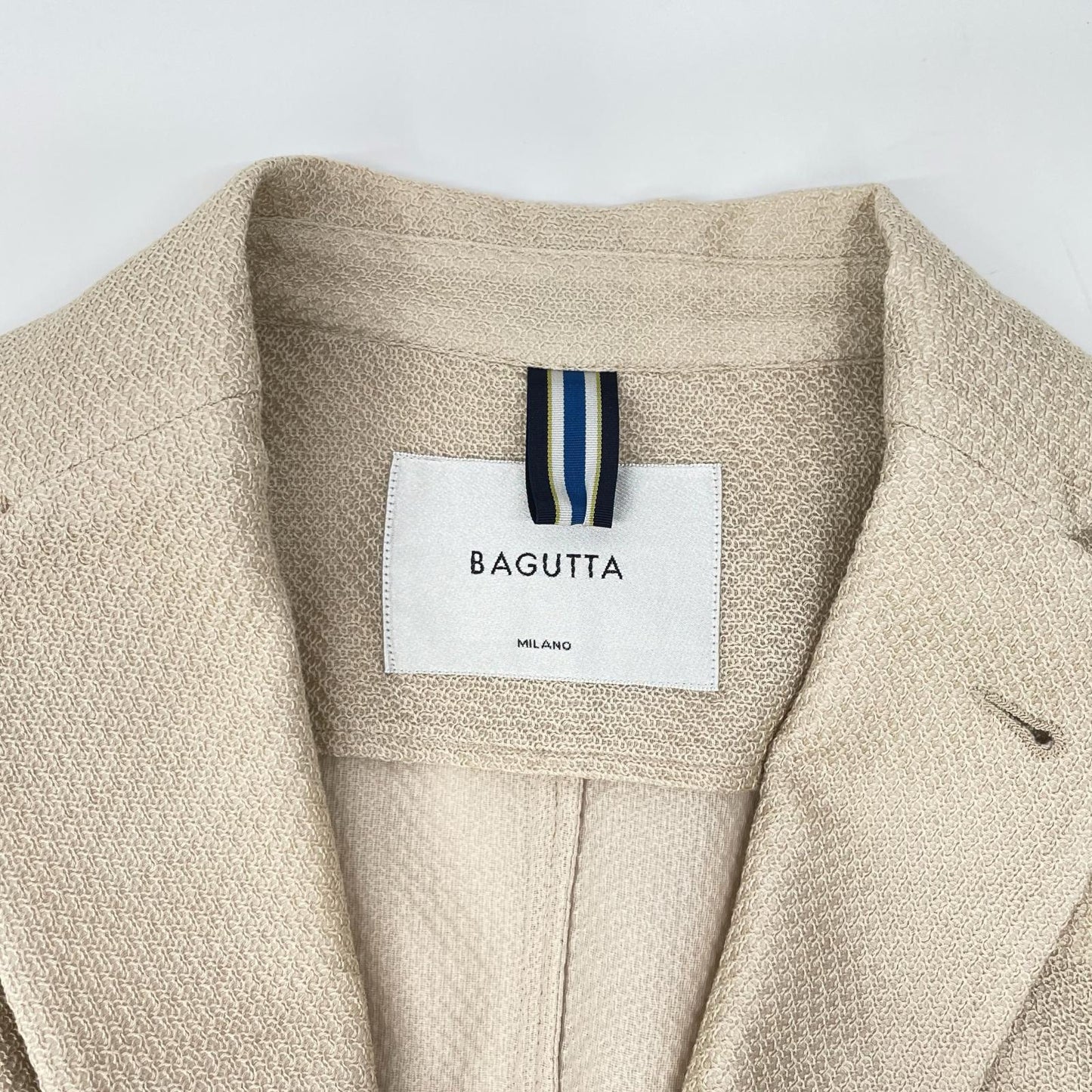 Bagutta Light Beige Cotton 6B DB Jacket Size 46