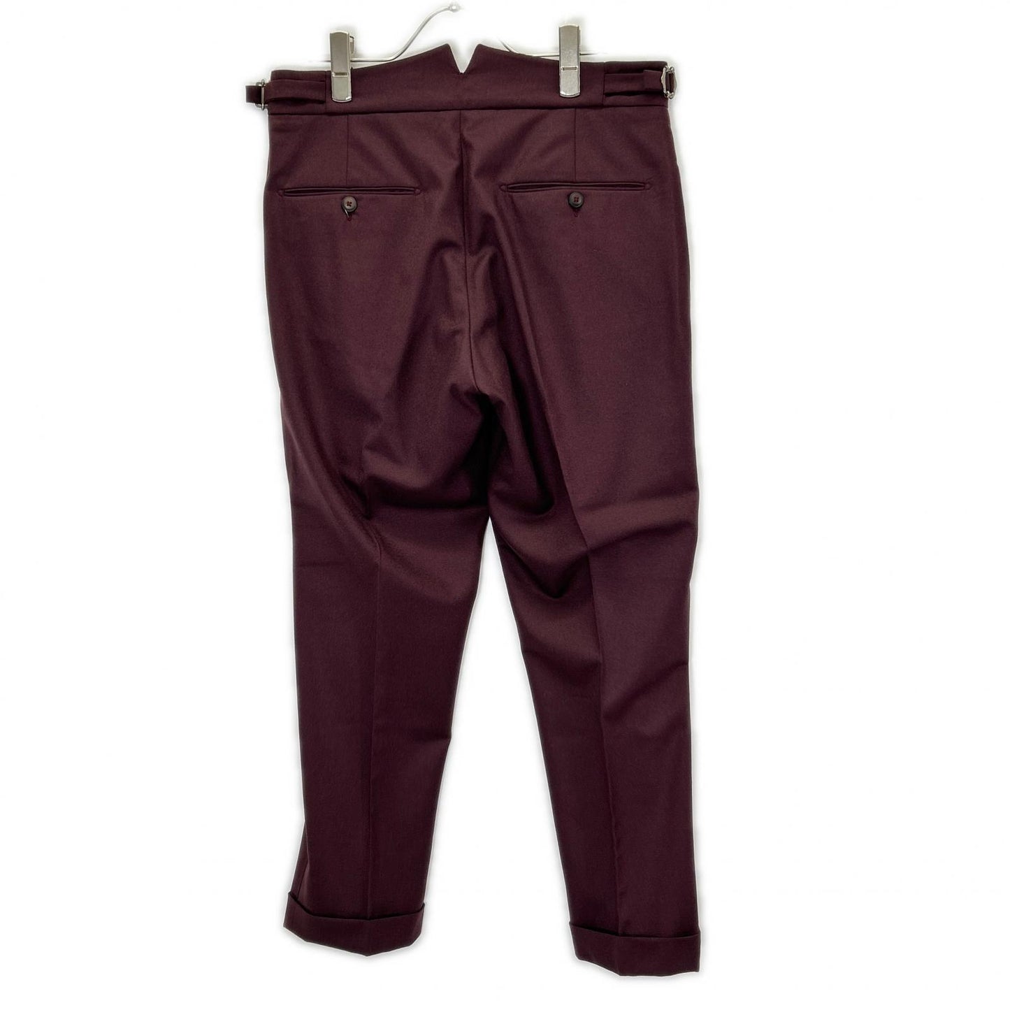BERWICH Wine SCOTCH 2-Pleat Pants Size 44
