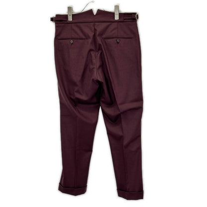 BERWICH Wine SCOTCH 2-Pleat Pants Size 44