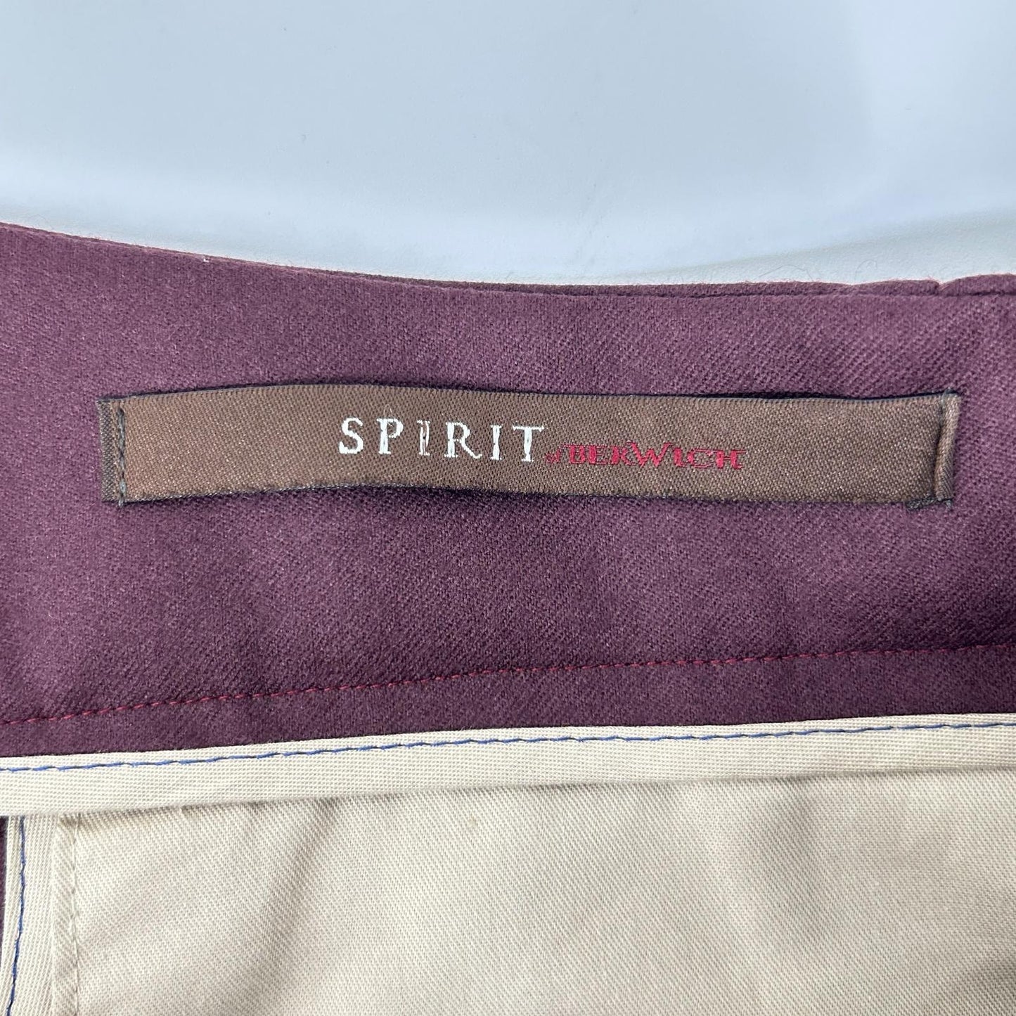 BERWICH Wine SCOTCH 2-Pleat Pants Size 44