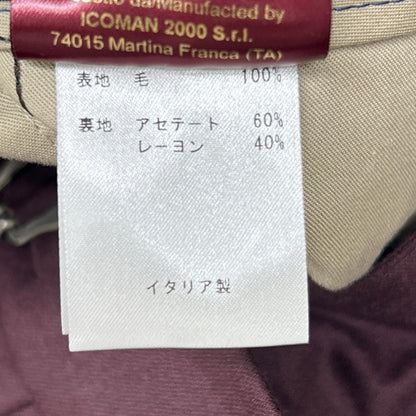 BERWICH Wine SCOTCH 2-Pleat Pants Size 44