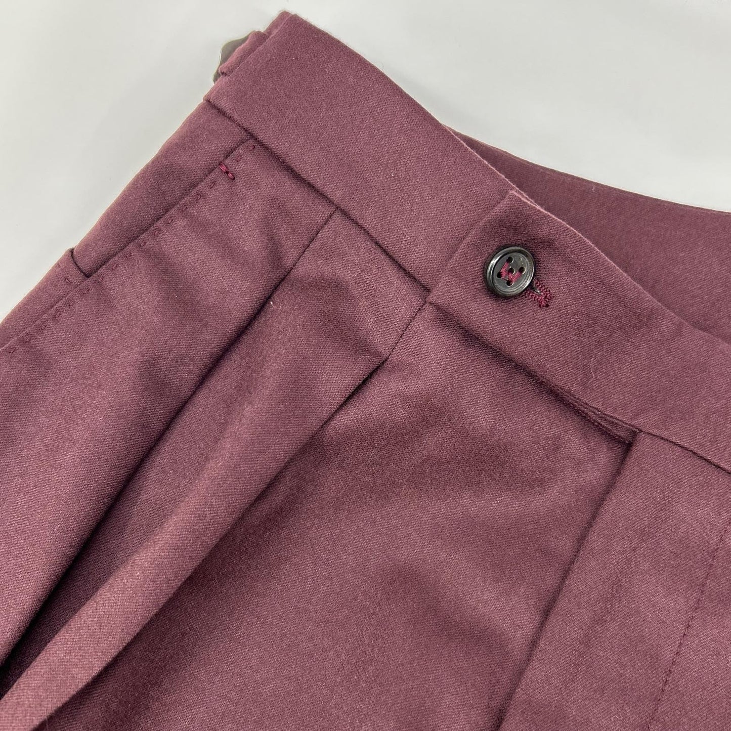 BERWICH Wine SCOTCH 2-Pleat Pants Size 44