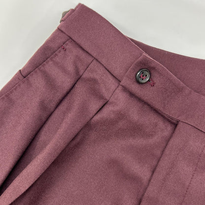 BERWICH Wine SCOTCH 2-Pleat Pants Size 44