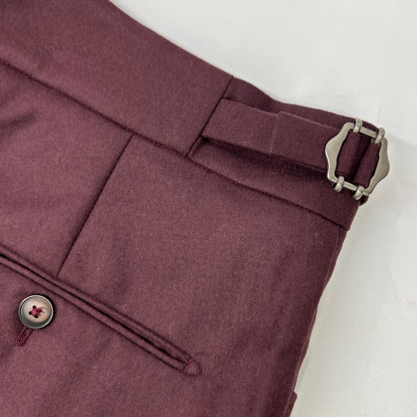 BERWICH Wine SCOTCH 2-Pleat Pants Size 44