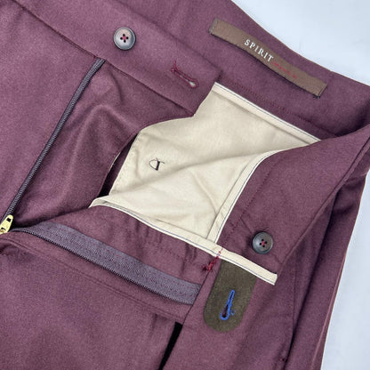 BERWICH Wine SCOTCH 2-Pleat Pants Size 44