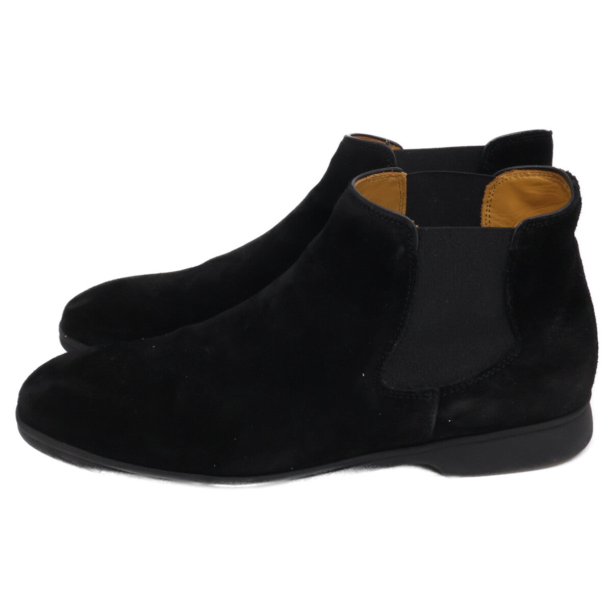BAUDOIN&LANGE Black Suede Chelsea Boots Size EU 40