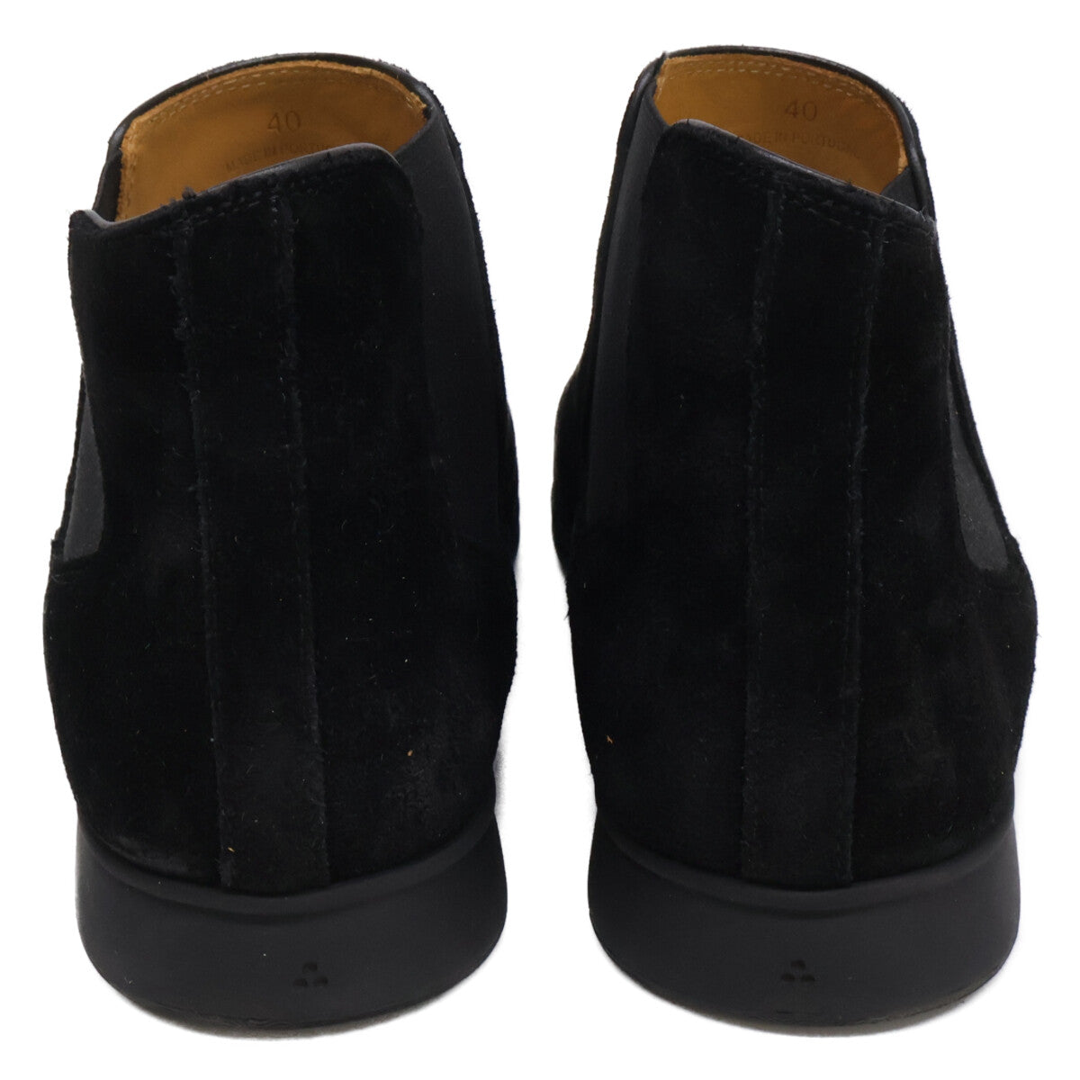 BAUDOIN&LANGE Black Suede Chelsea Boots Size EU 40