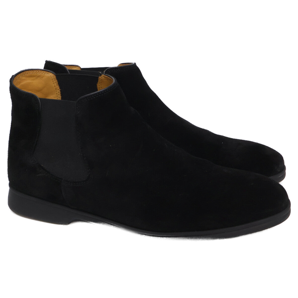 BAUDOIN&LANGE Black Suede Chelsea Boots Size EU 40