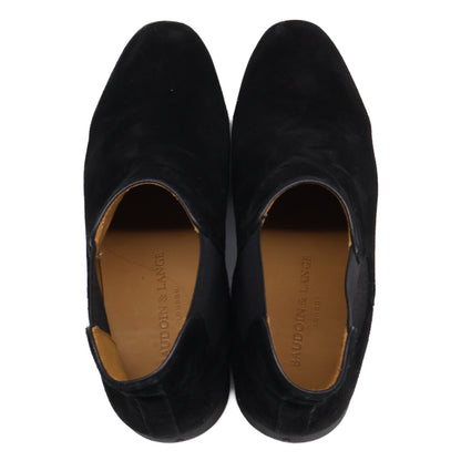 BAUDOIN&LANGE Black Suede Chelsea Boots Size EU 40