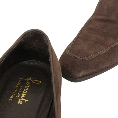 ferrante Brown Suede Slip-On Loafers Size 6.5