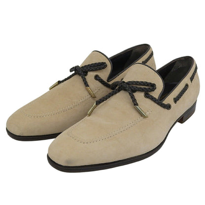 ferrante Beige Suede Tassel Loafers Size 6.5