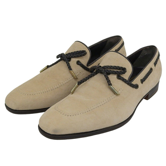 ferrante Beige Suede Tassel Loafers Size 6.5