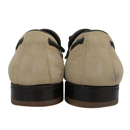 ferrante Beige Suede Tassel Loafers Size 6.5