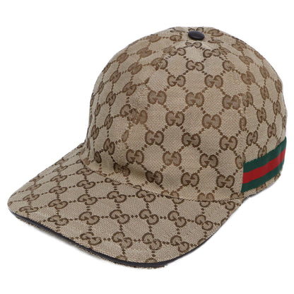 GUCCI GG Canvas Sherry Line Cap Size L 59