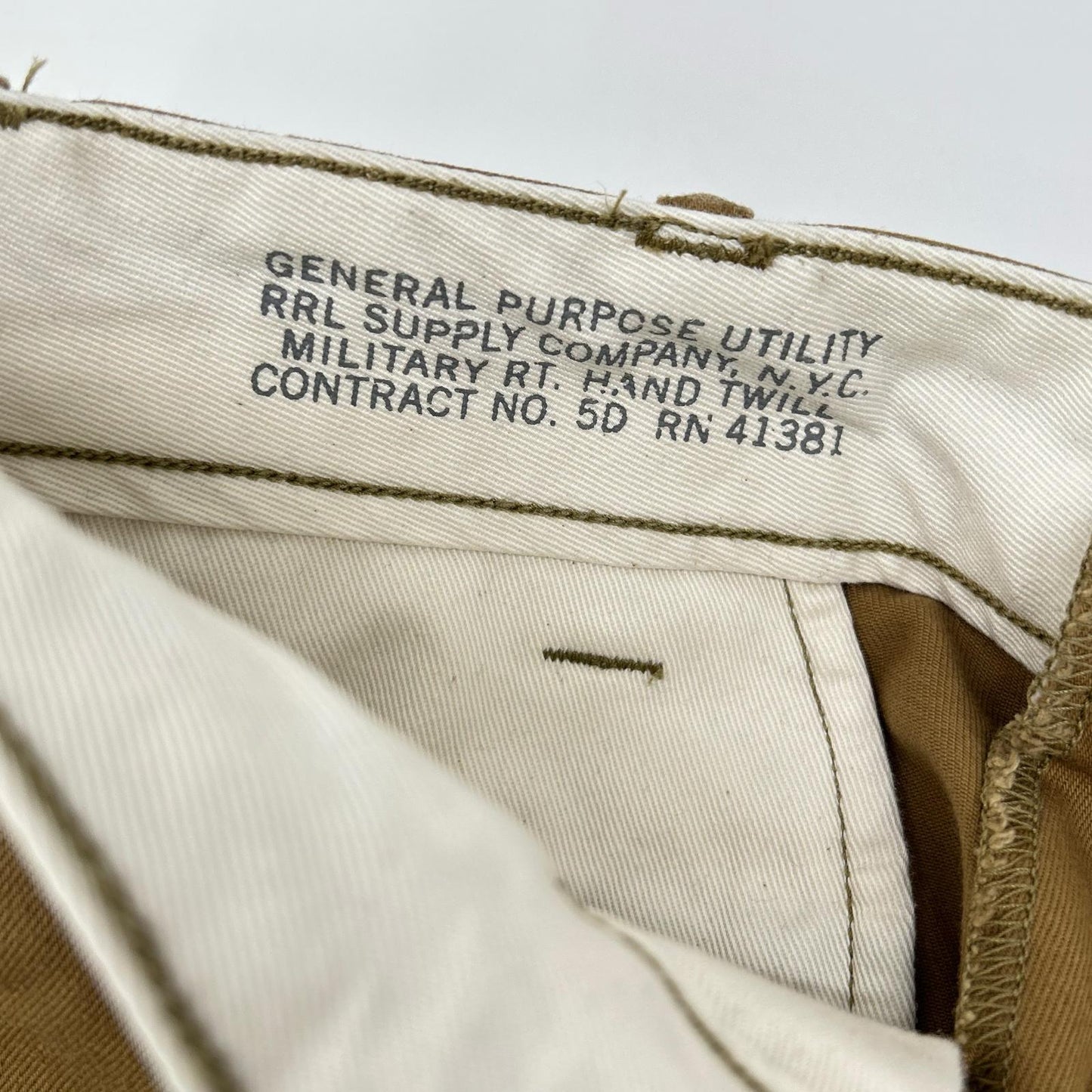 RRL Beige Button Fly Officer Chinos Size 28