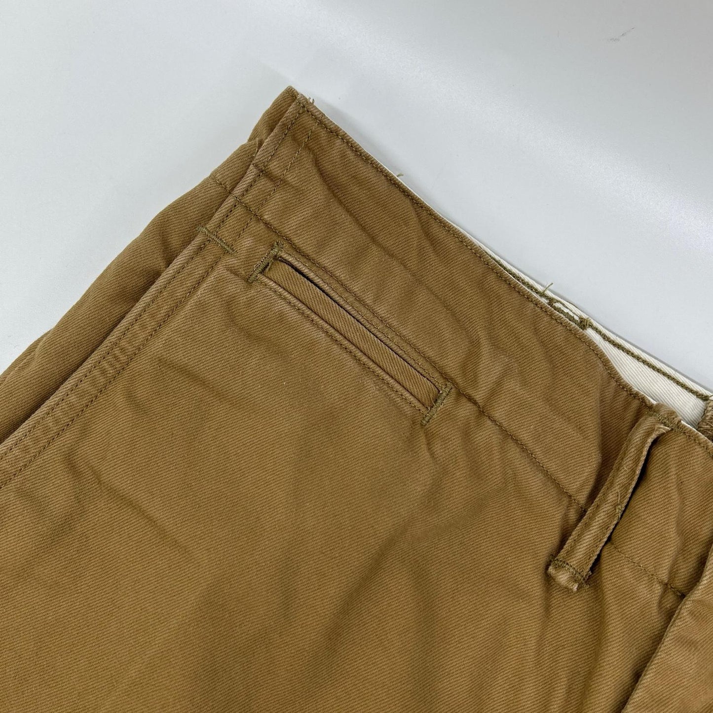 RRL Beige Button Fly Officer Chinos Size 28