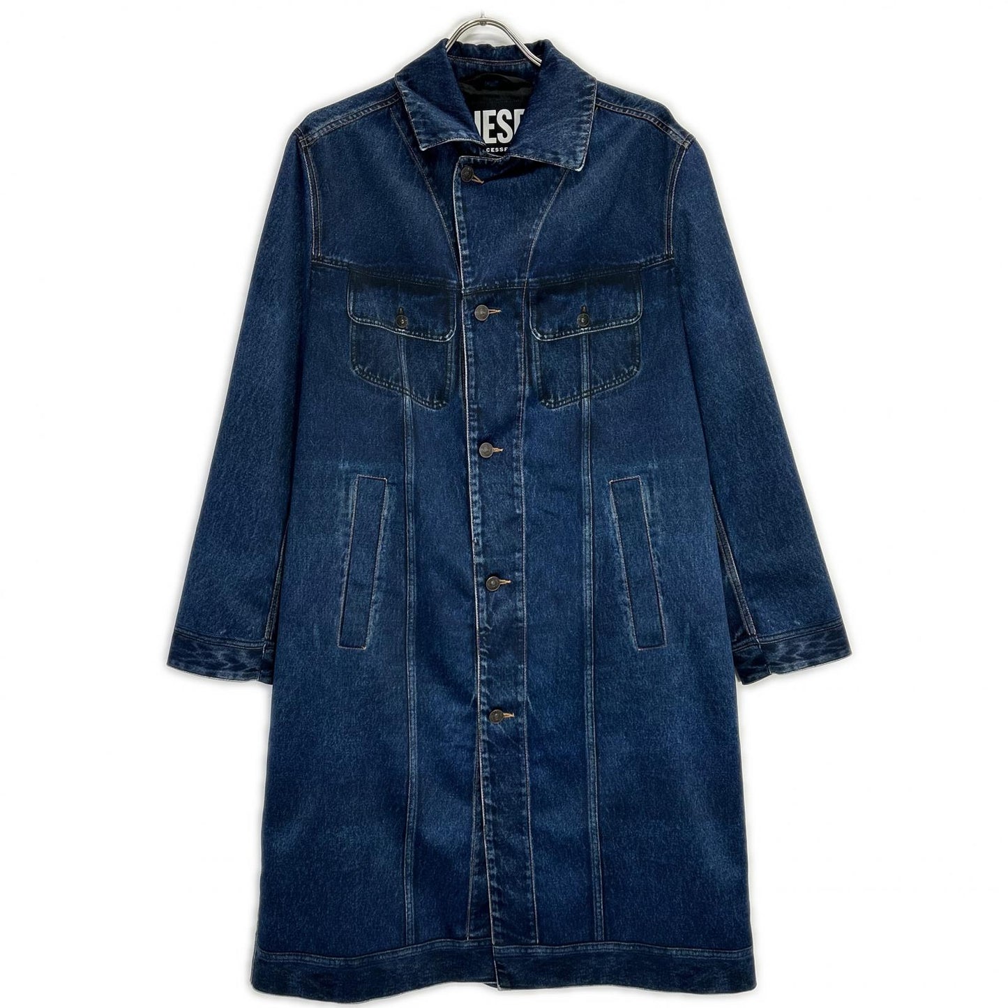 DIESEL 22SS G-KOEN Denim Transfer Coat Blue Size XS